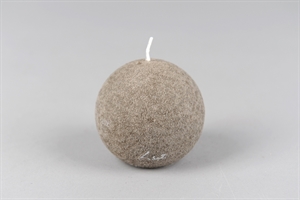Velvet Kugelkerze, Ø80mm, taupe* Velvet Kugelkerze, Ø80mm, taupe*