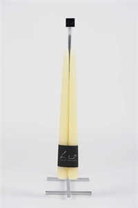 Rustic Spitzkerzen, 30cm x 22mm - Paar, butter Rustic Spitzkerzen, 30cm x 22mm - Paar, butter