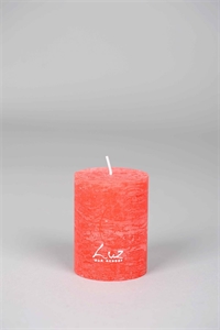 Rustic Zylinderkerze, 8cm x Ø60mm, rot Rustic Zylinderkerze, 8cm x Ø60mm, rot