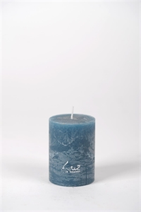 Rustic Zylinderkerze, 8cm x Ø60mm, petrol blau* Rustic Zylinderkerze, 8cm x Ø60mm, petrol blau*