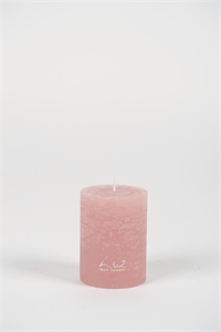 Rustic Zylinderkerze, 8cm x Ø60mm, taupe rosa Rustic Zylinderkerze, 8cm x Ø60mm, taupe rosa