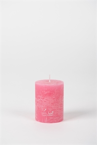Rustic Zylinderkerze, 8cm x Ø60mm, fuchsia Rustic Zylinderkerze, 8cm x Ø60mm, fuchsia