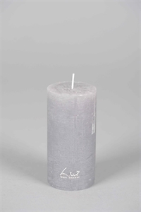 Rustic Zylinderkerze, 12cm x Ø60mm, hellgrau Rustic Zylinderkerze, 12cm x Ø60mm, hellgrau