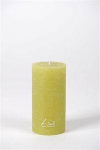 Rustic Zylinderkerze, 12cm x Ø60mm, grün* Rustic Zylinderkerze, 12cm x Ø60mm, grün*