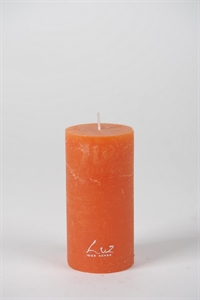 Rustic Zylinderkerze, 12cm x Ø60mm, orange Rustic Zylinderkerze, 12cm x Ø60mm, orange