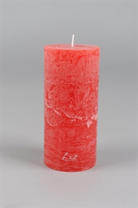 Rustic Zylinderkerze, 16cm x Ø60mm, rot Rustic Zylinderkerze, 16cm x Ø60mm, rot