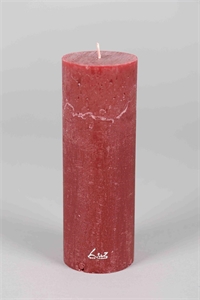 Rustic Zylinderkerze, 20cm x Ø60mm, bourgunder* Rustic Zylinderkerze, 20cm x Ø60mm, bourgunder*
