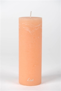 Rustic Zylinderkerze, 20cm x Ø60mm, apricot* Rustic Zylinderkerze, 20cm x Ø60mm, apricot*