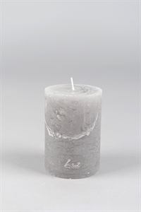 Rustic Zylinderkerze, 10cm x Ø70mm, hellgrau Rustic Zylinderkerze, 10cm x Ø70mm, hellgrau