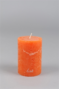 Rustic Zylinderkerze, 10cm x Ø70mm, orange Rustic Zylinderkerze, 10cm x Ø70mm, orange