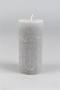 Rustic Zylinderkerze, 15cm x Ø70mm, hellgrau Rustic Zylinderkerze, 15cm x Ø70mm, hellgrau