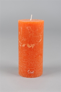 Rustic Zylinderkerze, 15cm x Ø70mm, orange Rustic Zylinderkerze, 15cm x Ø70mm, orange