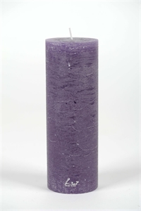 Rustic Zylinderkerze, 20cm x Ø70mm, violett