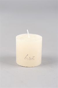 Rustic Zylinderkerze, 08cm x Ø80mm, asper weiss* Rustic Zylinderkerze, 08cm x Ø80mm, asper weiss*