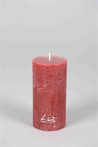 Rustic Zylinderkerze, 16cm x Ø80mm, bourgogne* Rustic Zylinderkerze, 16cm x Ø80mm, bourgogne*