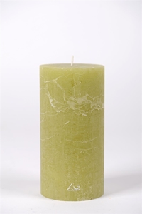Rustic Zylinderkerze, 20cm x Ø80mm, grün* Rustic Zylinderkerze, 20cm x Ø80mm, grün*