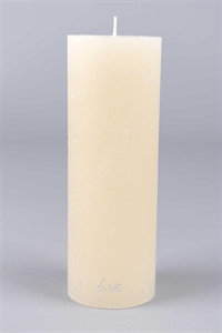 Rustic Zylinderkerze, 20cm x Ø80mm, asper weiss Rustic Zylinderkerze, 20cm x Ø80mm, asper weiss