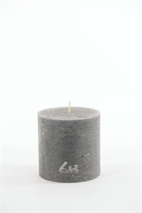 Rustic Zylinderkerze, 9cm x Ø90mm, basalt Rustic Zylinderkerze, 9cm x Ø90mm, basalt