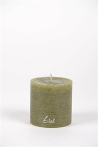 Rustic Zylinderkerze, 9cm x Ø90mm, olive Rustic Zylinderkerze, 9cm x Ø90mm, olive