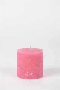 Rustic Zylinderkerze, 9cm x Ø90mm, fuchsia Rustic Zylinderkerze, 9cm x Ø90mm, fuchsia