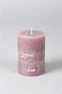 Rustic Zylinderkerze, 9cm x Ø90mm, mauve Rustic Zylinderkerze, 9cm x Ø90mm, mauve
