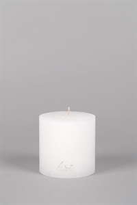 Rustic Zylinderkerze, 19cm x Ø90mm, weiss Rustic Zylinderkerze, 19cm x Ø90mm, weiss