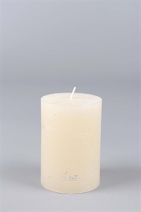 Rustic Zylinderkerze, 19cm x Ø90mm, asper weiss Rustic Zylinderkerze, 19cm x Ø90mm, asper weiss