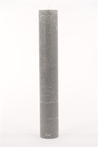 Rustic Zylinderkerze, 60cm x Ø90mm, hellgrau Rustic Zylinderkerze, 60cm x Ø90mm, hellgrau