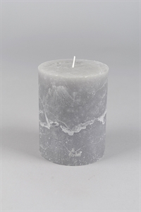 Rustic Zylinderkerze, 13cm x Ø100mm, hellgrau Rustic Zylinderkerze, 13cm x Ø100mm, hellgrau