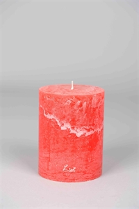 Rustic Zylinderkerze, 13cm x Ø100mm, rot Rustic Zylinderkerze, 13cm x Ø100mm, rot