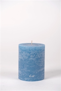 Rustic Zylinderkerze, 13cm x Ø100mm, capri blau* Rustic Zylinderkerze, 13cm x Ø100mm, capri blau*