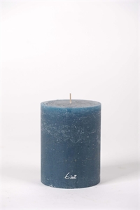 Rustic Zylinderkerze, 13cm x Ø100mm, petrol blau Rustic Zylinderkerze, 13cm x Ø100mm, petrol blau