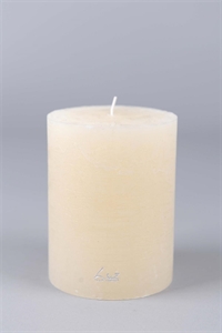 Rustic Zylinderkerze, 13cm x Ø100mm, asper weiss Rustic Zylinderkerze, 13cm x Ø100mm, asper weiss