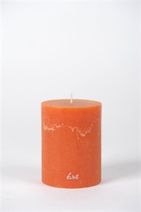 Rustic Zylinderkerze, 13cm x Ø100mm, orange Rustic Zylinderkerze, 13cm x Ø100mm, orange