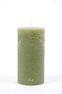 Rustic Zylinderkerze, 20cm x Ø100mm, scottish grün Rustic Zylinderkerze, 20cm x Ø100mm, scottish grün