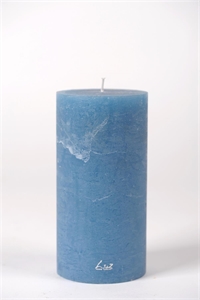 Rustic Zylinderkerze, 20cm x Ø100mm, capri blau* Rustic Zylinderkerze, 20cm x Ø100mm, capri blau*