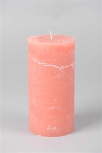 Rustic Zylinderkerze, 20cm x Ø100mm, peach pink