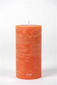Rustic Zylinderkerze, 20cm x Ø100mm, orange Rustic Zylinderkerze, 20cm x Ø100mm, orange