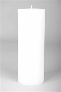 Rustic Zylinderkerze, 27cm x Ø100mm, weiss