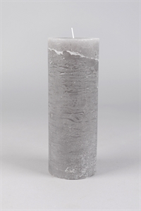 Rustic Zylinderkerze, 27cm x Ø100mm, hellgrau Rustic Zylinderkerze, 27cm x Ø100mm, hellgrau