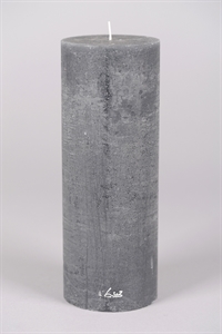 Rustic Zylinderkerze, 27cm x Ø100mm, basalt