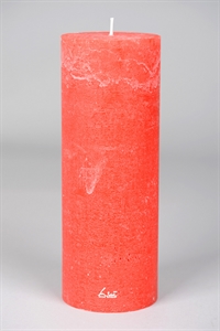 Rustic Zylinderkerze, 27cm x Ø100mm, rot