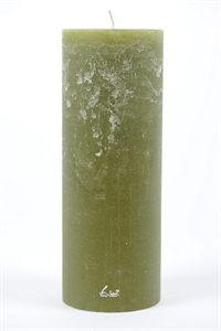Rustic Zylinderkerze, 27cm x Ø100mm, scottish grün