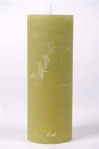 Rustic Zylinderkerze, 27cm x Ø100mm, grün