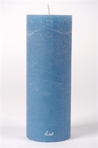 Rustic Zylinderkerze, 27cm x Ø100mm, capri blau* Rustic Zylinderkerze, 27cm x Ø100mm, capri blau*