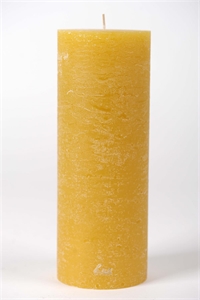 Rustic Zylinderkerze, 27cm x Ø100mm, ocker Rustic Zylinderkerze, 27cm x Ø100mm, ocker