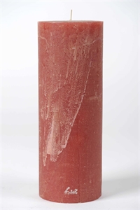 Rustic Zylinderkerze, 27cm x Ø100mm, coral*