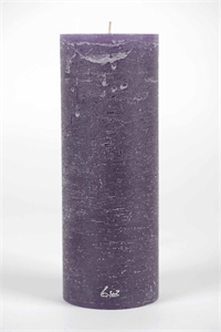 Rustic Zylinderkerze, 27cm x Ø100mm, violett