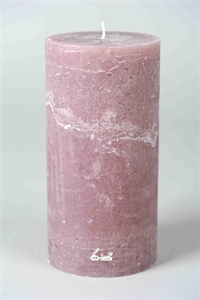 Rustic Zylinderkerze, 27cm x Ø100mm, mauve Rustic Zylinderkerze, 27cm x Ø100mm, mauve