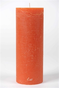Rustic Zylinderkerze, 27cm x Ø100mm, orange Rustic Zylinderkerze, 27cm x Ø100mm, orange
